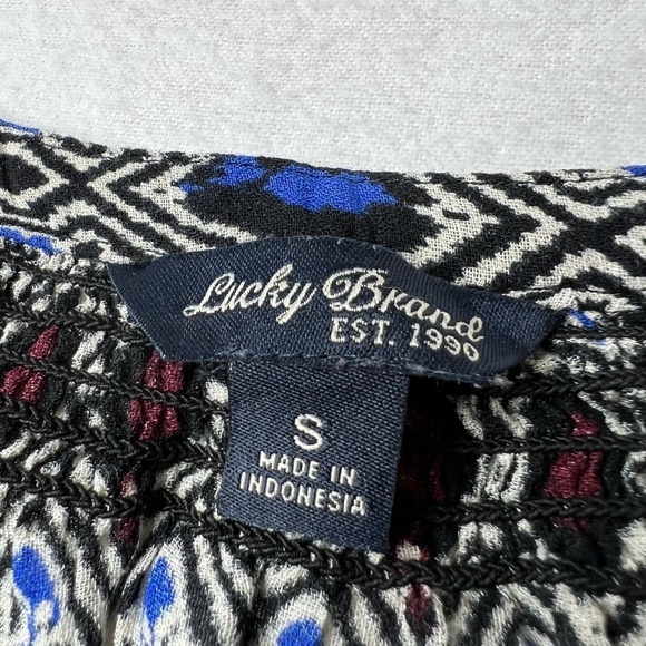 Lucky Brand Women's Blouse Boho Hippie Flowy Shirt Top Size Small - Picture 6 of 11